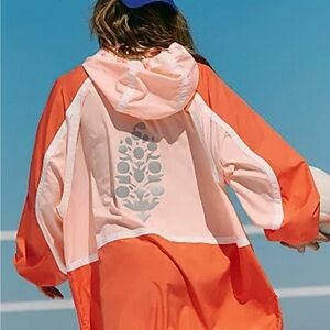 Free People Orange and Pink Swim Coverup